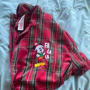 Disney XL Mickey Mouse Christmas plaid pj set